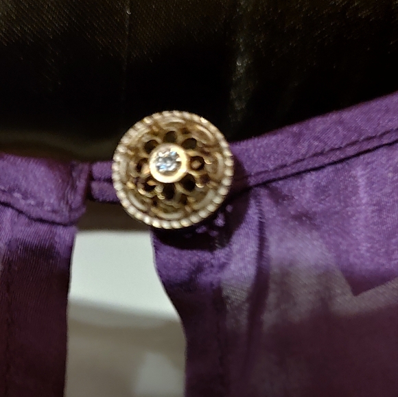 💜🪻💜 Sultry Rich Amethyst Purple Silky Satin Drape Neck Camisole Tank Top - XL - Picture 13 of 15